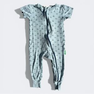 Parade Organic Essentials Sailboat Print Blue Romper Size 2T